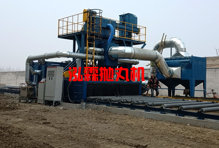鋼板拋丸機(jī)客戶(hù)案例現(xiàn)場(chǎng)